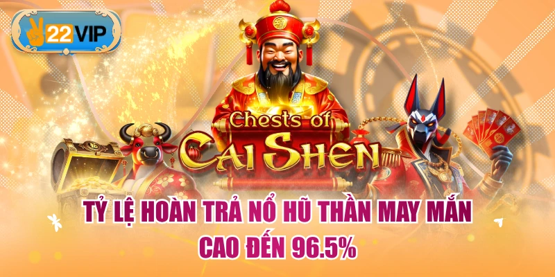 Tỷ lệ hoàn trả Nổ Hũ Thần May Mắn cao đến 96.5%