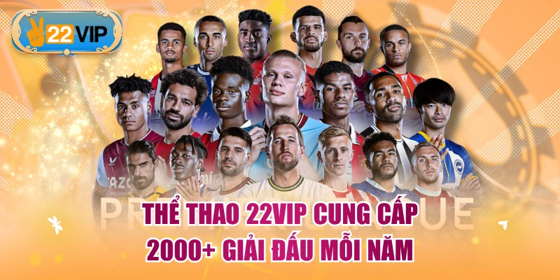Thể thao 22VIP cung cấp 2000+ giải đấu mỗi năm