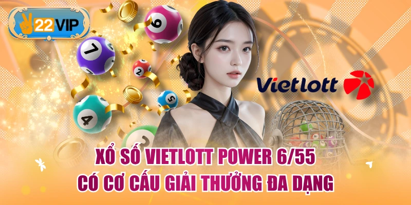 Xổ số Vietlott Power 6/55 có cơ cấu giải thưởng đa dạng